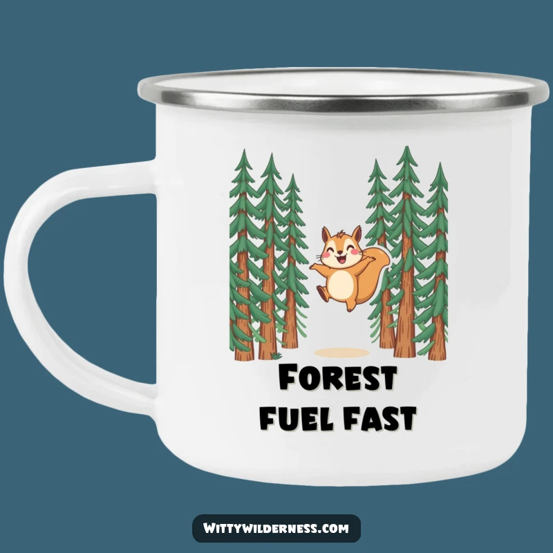 Funny Squirrel Camping Mug: Joyful Outdoor Sipper, Adventure Gift