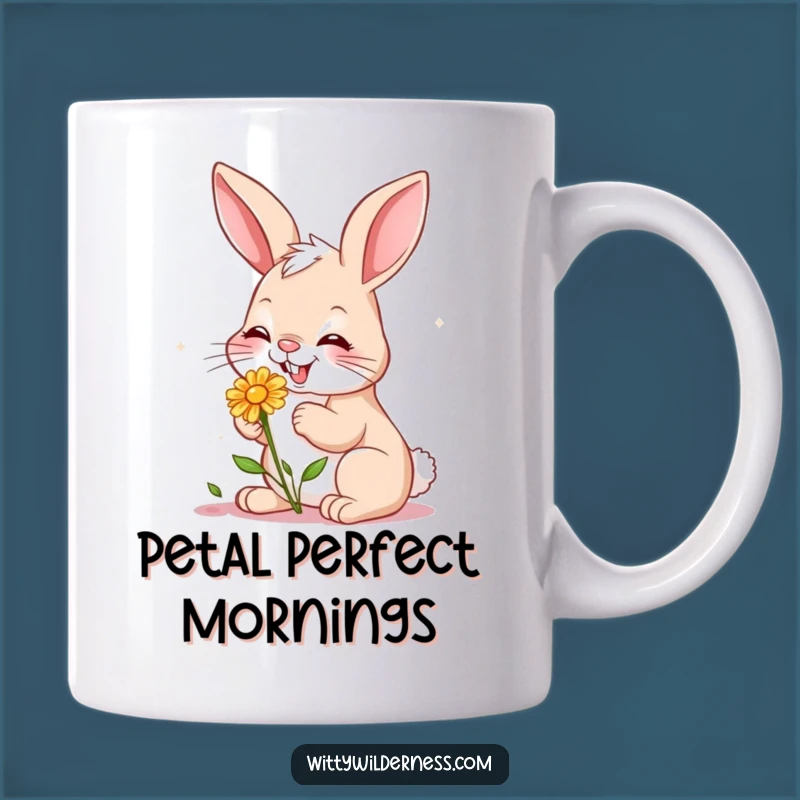 Funny Bunny Flower Nibbler Mug: Cute Moments, a Perfect Funny Gift