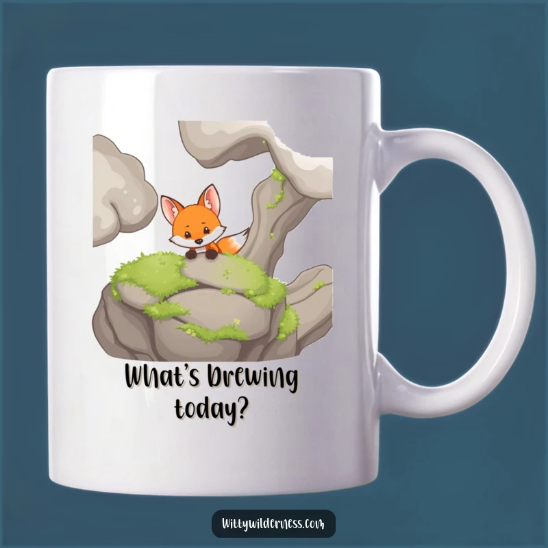 Funny Fox Mug: Curious Peeker, Mysterious Forest Friend, Perfect Gift