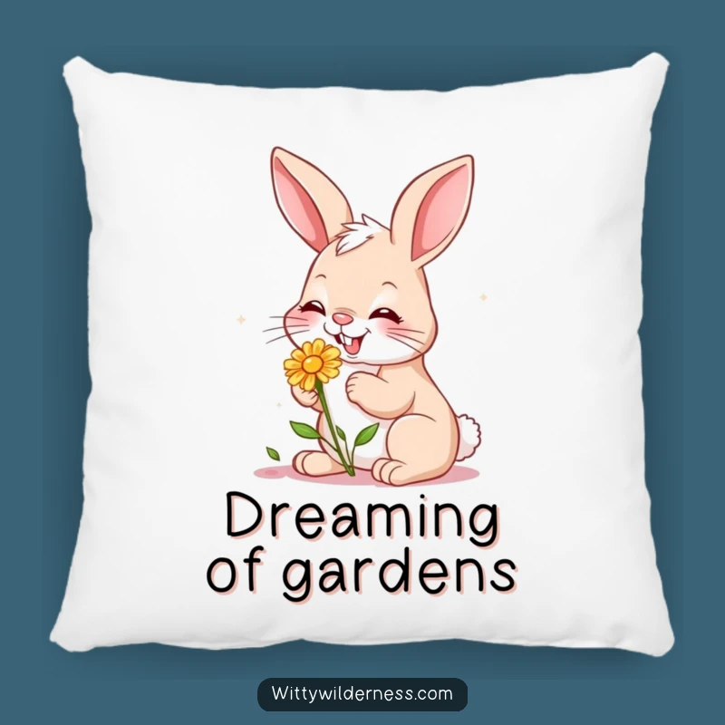 Funny Bunny Flower Pillow: Cozy Garden Comfort, a Soft Funny Gift
