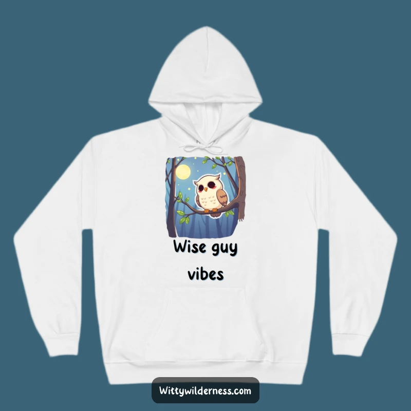 Funny Owl Hoodie: Cozy Giggling Watcher, Warm Moonlit Forest Gift