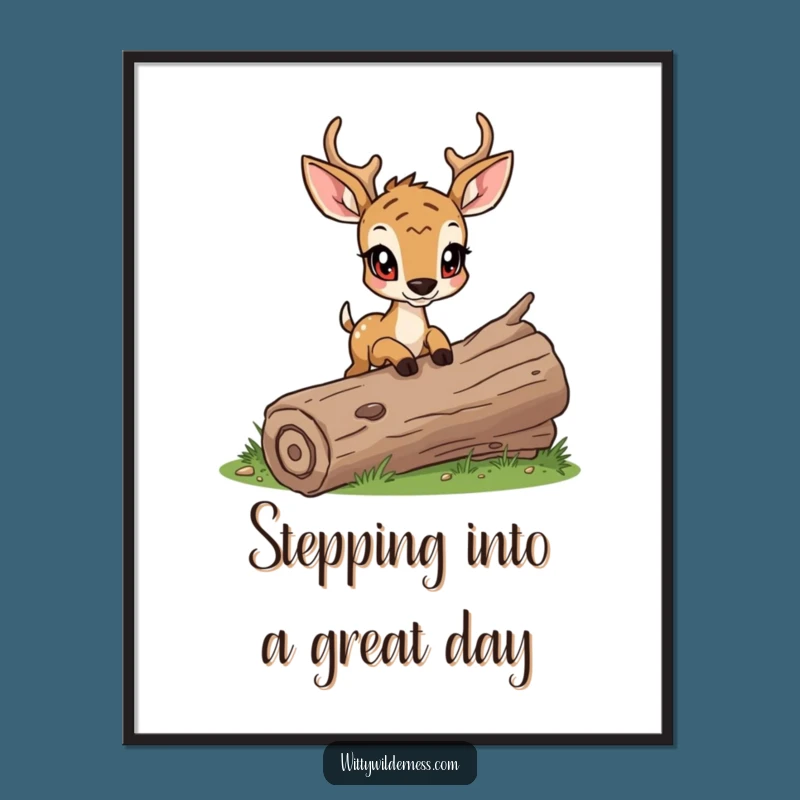 Free Printable Wall Art: Determined Deer, Humorous Downloadable Decor for Woodland Paths