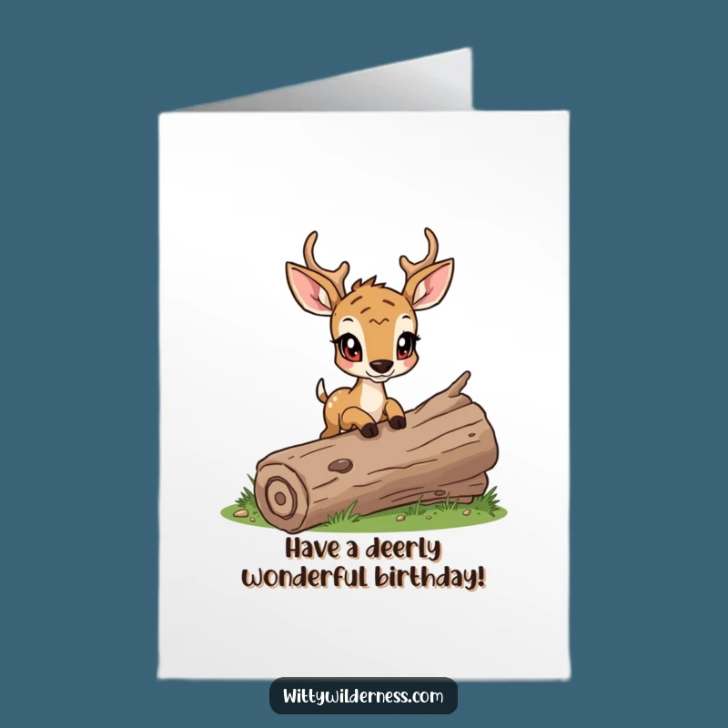 Free Printable Birthday Card: Determined Deer, Funny Downloadable Gift for Trailblazers