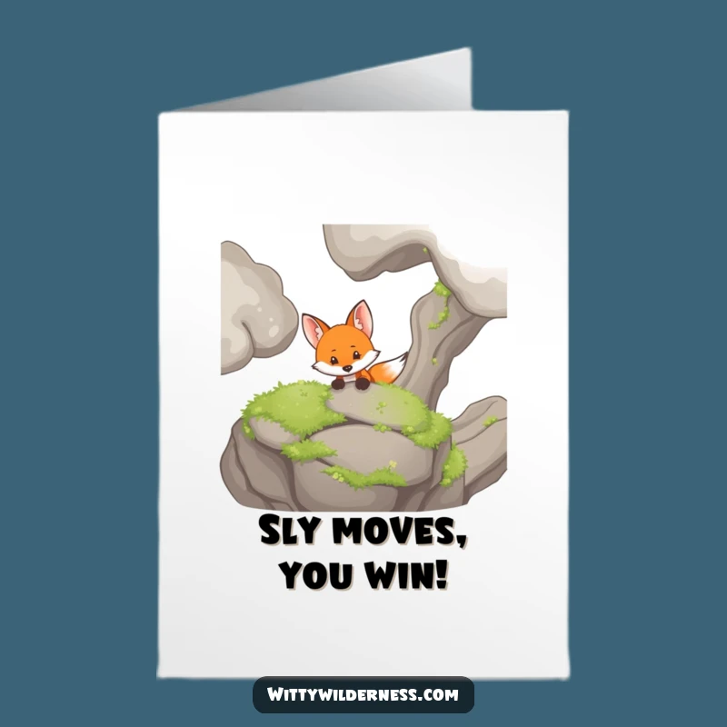 Free Printable Congrats Card: Curious Fox, Funny Downloadable Gift for Celebrating Big Moments