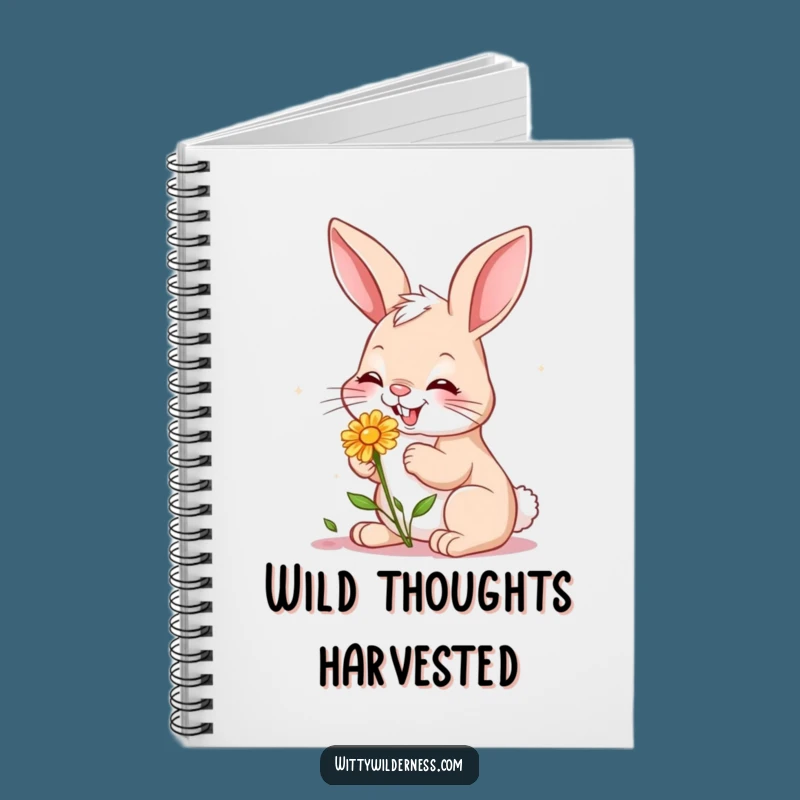 Funny Bunny Flower Notebook: Jot Down Sweet Thoughts, a Lovely Funny Gift