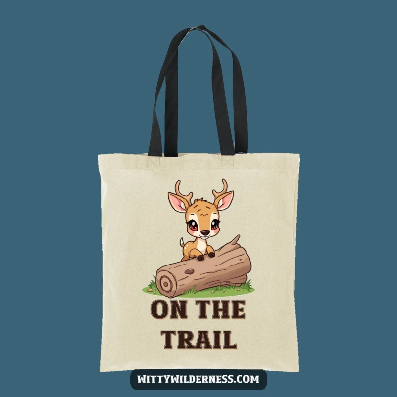 Funny Deer Tote Bag: Determined Steps, Practical Woodland Carryall Gift